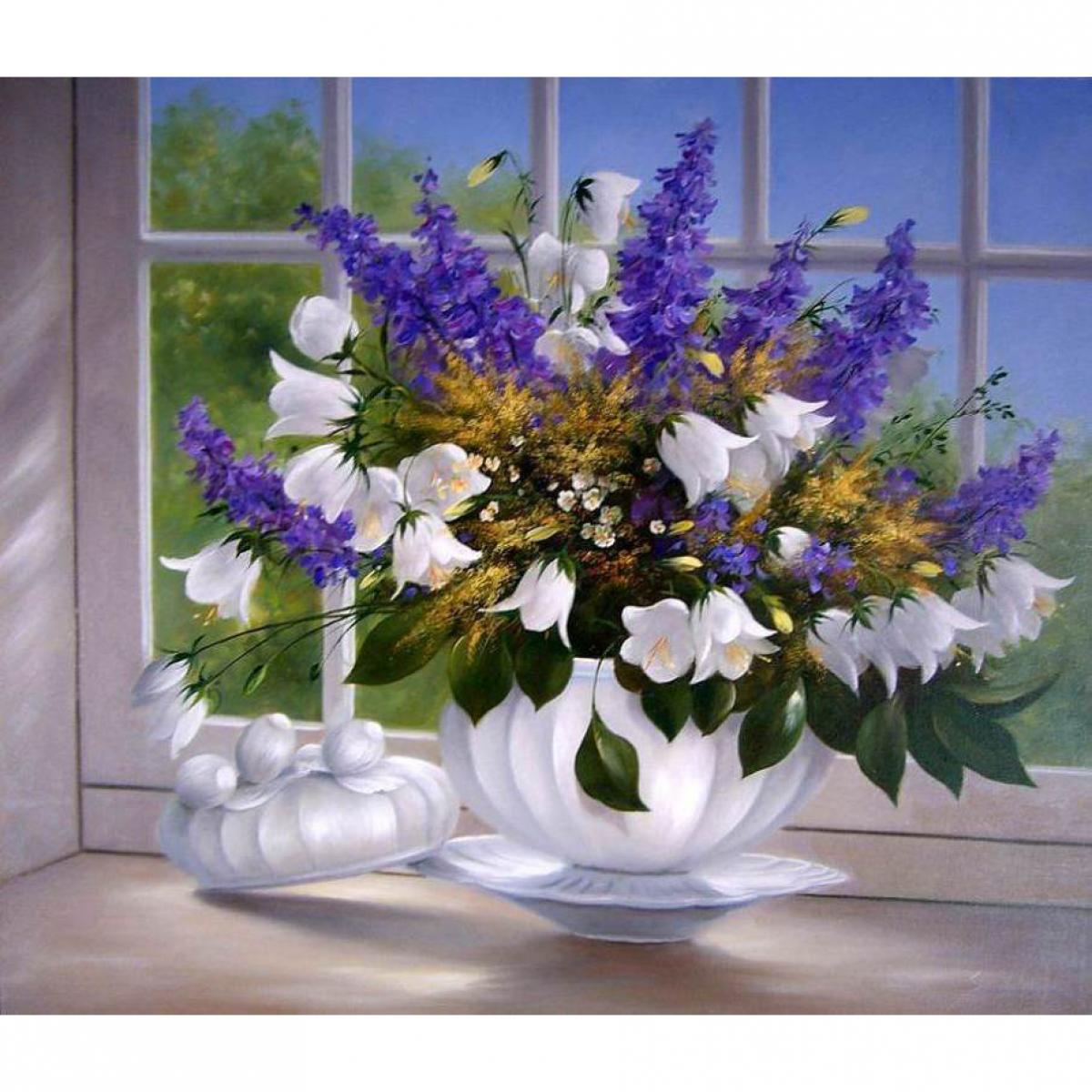 Цветы васильки - раскраска №6661