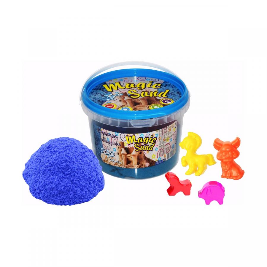 Купить КИНЕТИЧЕСКИЙ ПЕСОК STRATEG MAGIC SAND ГОЛУБОЙ В ВЕДРЕ 500 Г (371-2)