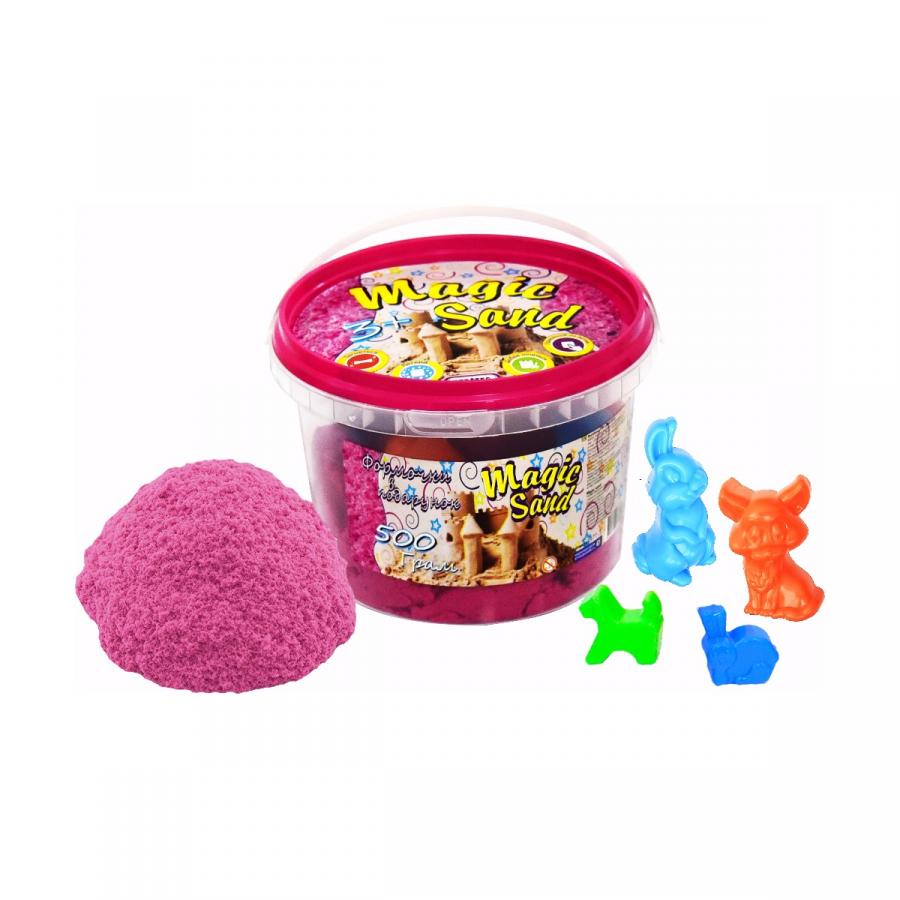 Купить КИНЕТИЧЕСКИЙ ПЕСОК STRATEG MAGIC SAND РОЗОВЫЙ В ВЕДРЕ 500 Г (371-3)