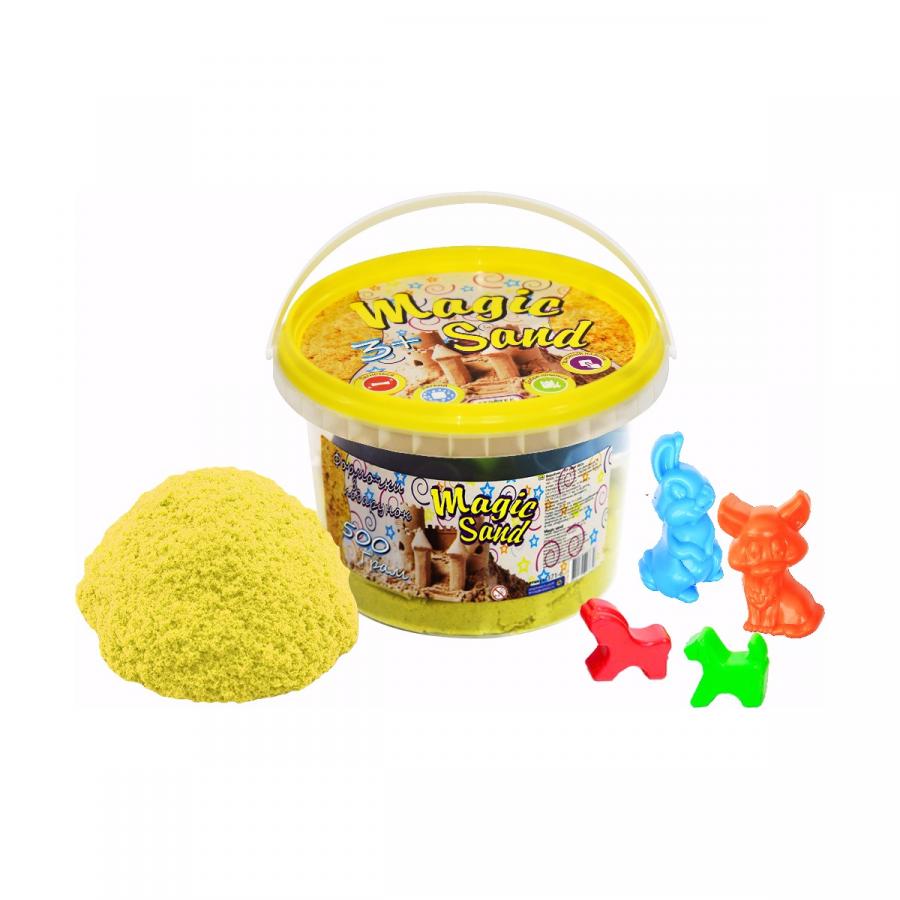 Купить КИНЕТИЧЕСКИЙ ПЕСОК STRATEG MAGIC SAND ЖЕЛТЫЙ В ВЕДРЕ 500Г (371-6)