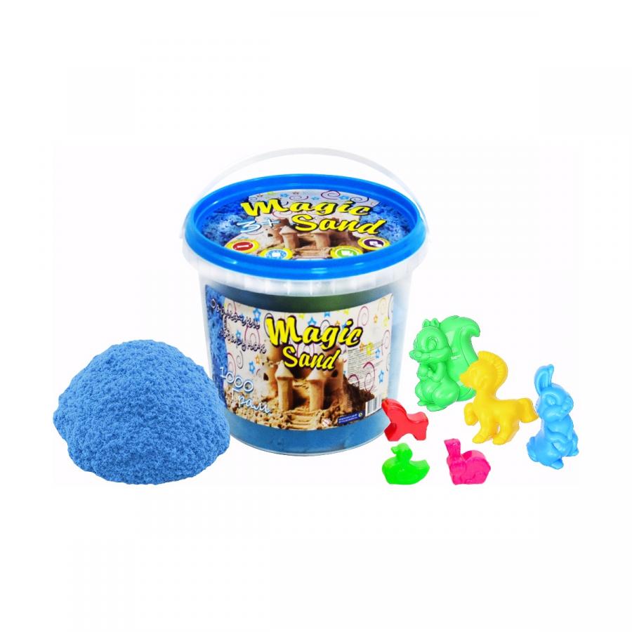 Купить КИНЕТИЧЕСКИЙ ПЕСОК STRATEG MAGIC SAND ГОЛУБОЙ В ВЕДРЕ 1 КГ (372-2)