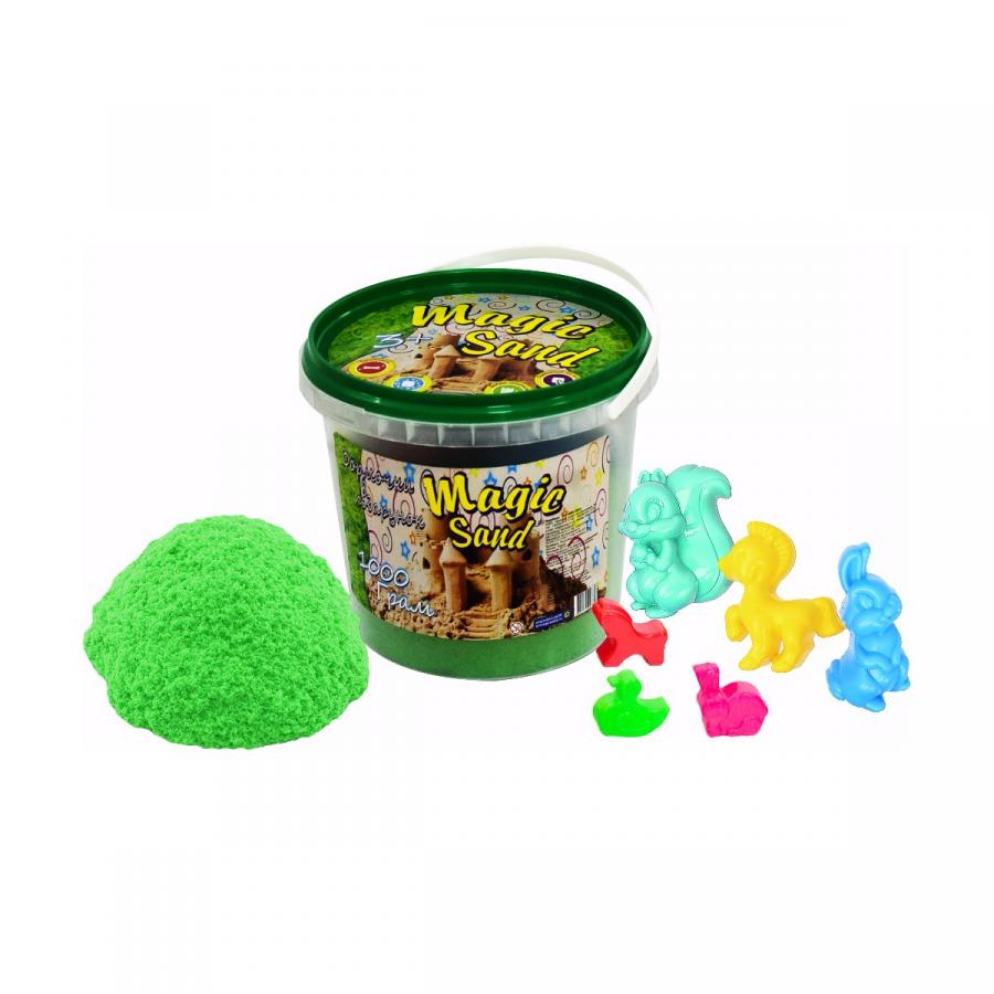 Купить КИНЕТИЧЕСКИЙ ПЕСОК STRATEG MAGIC SAND ЗЕЛЕНЫЙ В ВЕДРЕ 1 КГ (372-5)