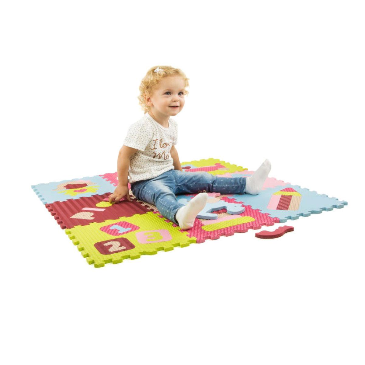 Детский коврик-пазл Baby Great Интересные игрушки 92х92см (GB-M1601)