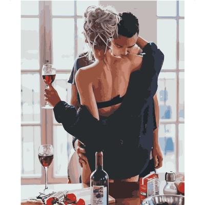 Купить КАРТИНА ПО НОМЕРАМ STRATEG ПРЕМИУМ ОТТЕНКИ ЧЕРНОГО С ЛАКОМ РАЗМЕРОМ 40Х50 СМ VA-1555