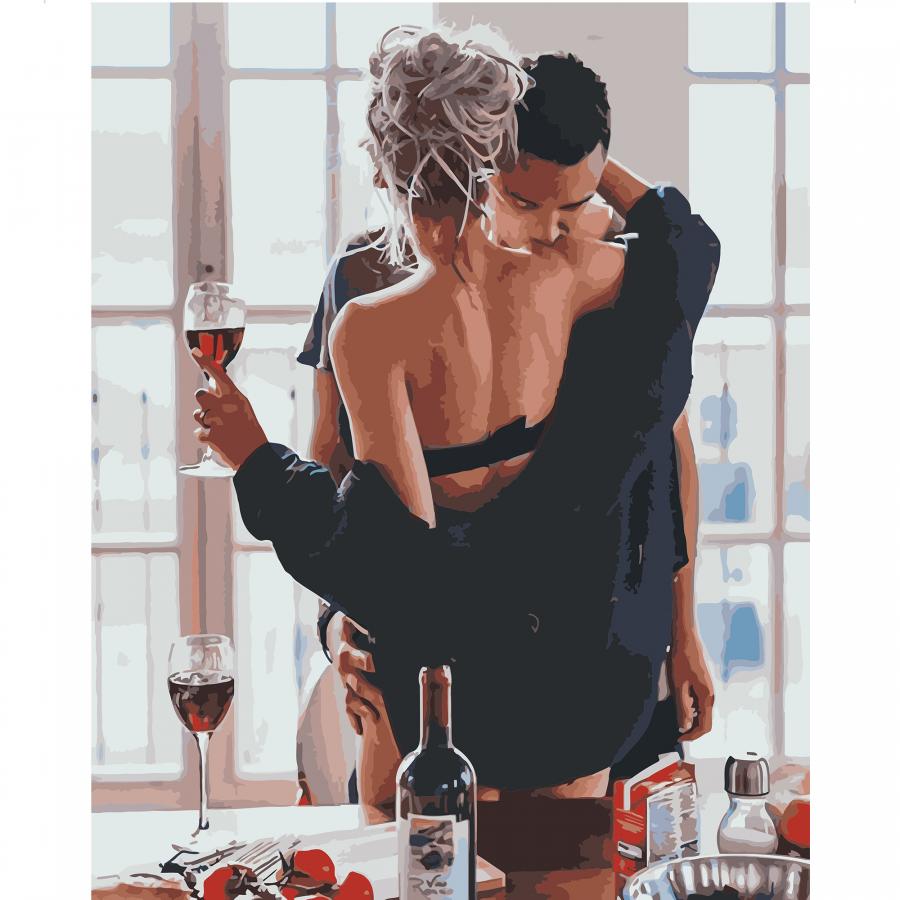 Купить КАРТИНА ПО НОМЕРАМ STRATEG ПРЕМИУМ ОТТЕНКИ ЧЕРНОГО С ЛАКОМ РАЗМЕРОМ 40Х50 СМ VA-1555