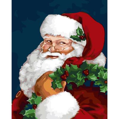 Придбати КАРТИНА ЗА НОМЕРАМИ STRATEG ПРЕМІУМ SANTA CLAUS З ЛАКОМ РОЗМІРОМ 40Х50 СМ SY6251