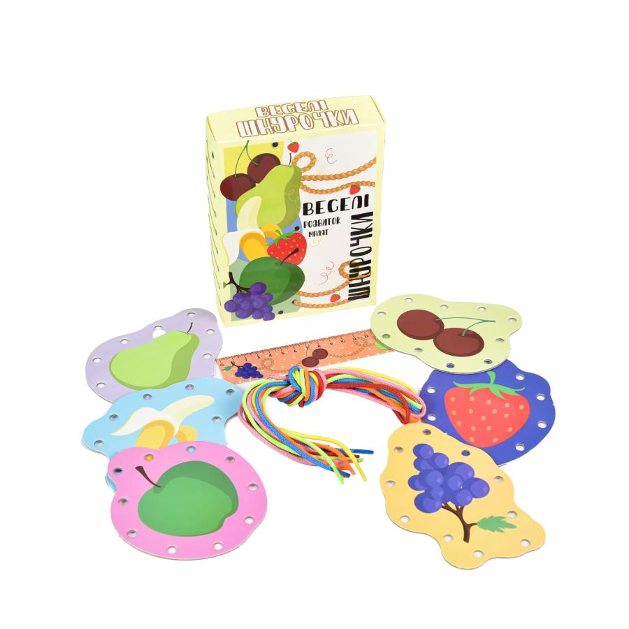 Купить НАСТОЛЬНАЯ ИГРА STRATEG ВЕСЁЛЫЕ ШНУРОЧКИ ФРУКТЫ НА УКРАИНСКОМ ЯЗЫКЕ (30523)_1
