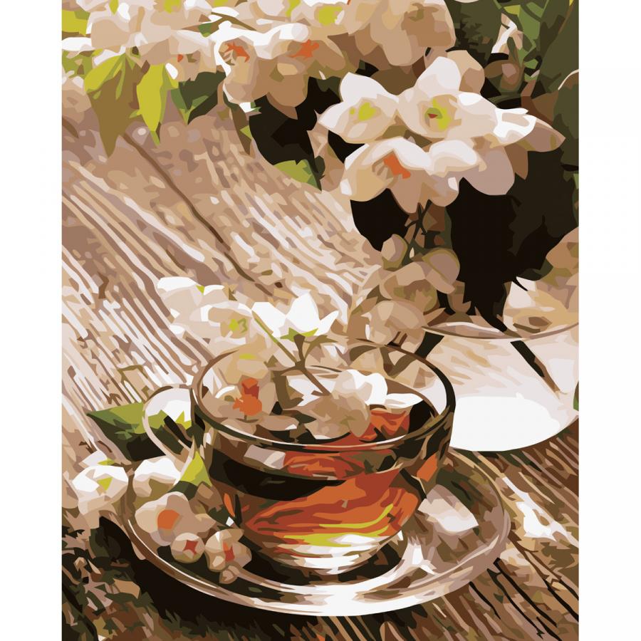 Придбати КАРТИНА ЗА НОМЕРАМИ STRATEG ПРЕМІУМ ЖАСМИНОВИЙ ЧАЙ З ЛАКОМ РОЗМІРОМ 40Х50 СМ VA-3637