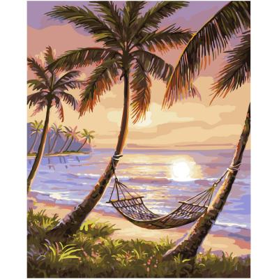Придбати КАРТИНА ЗА НОМЕРАМИ STRATEG ПРЕМІУМ ВІДПОЧИНОК В ГАМАКУ З ЛАКОМ РОЗМІРОМ 40Х50 СМ SY6591