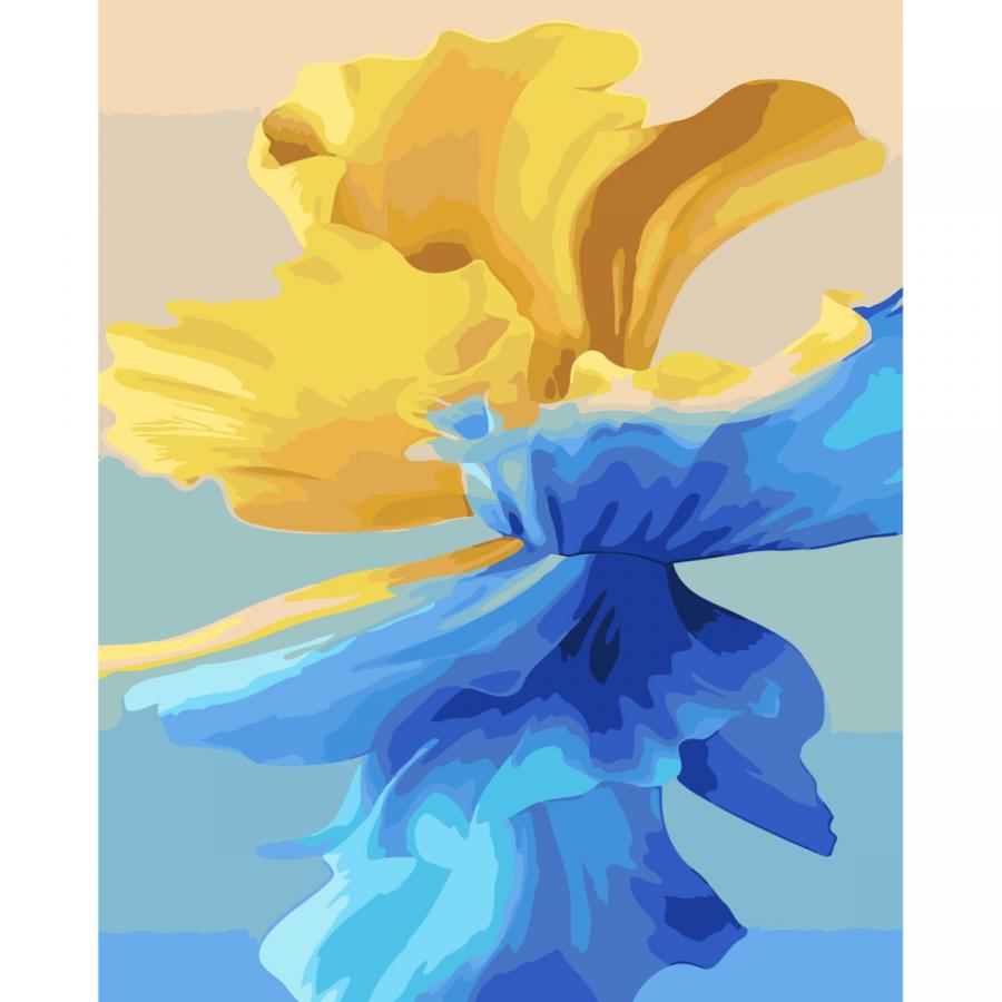 Купить КАРТИНА ПО НОМЕРАМ STRATEG ПРЕМИУМ ЖЕЛТО-ГОЛУБОЙ ТАНЕЦ С ЛАКОМ 30Х40 СМ (SS-6574)