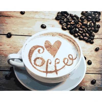 Купить КАРТИНА ПО НОМЕРАМ STRATEG ПРЕМИУМ COFFEE РАЗМЕРОМ 40Х50 СМ (GS100)