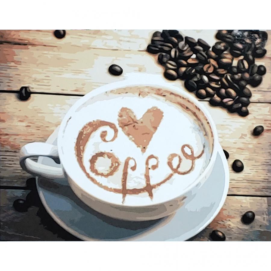Купить КАРТИНА ПО НОМЕРАМ STRATEG ПРЕМИУМ COFFEE РАЗМЕРОМ 40Х50 СМ (GS100)