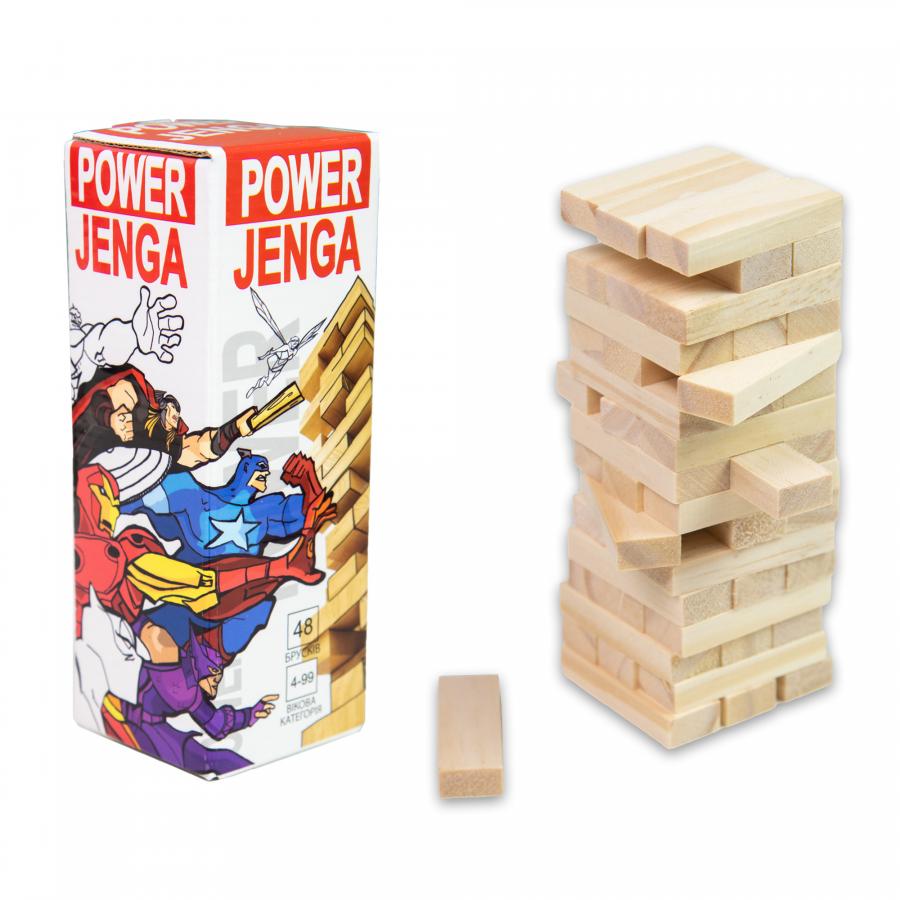 Придбати НАСТІЛЬНА ГРА STRATEG POWER JENGA ДЖАНГА 48 БРУСКІВ (30275)_1