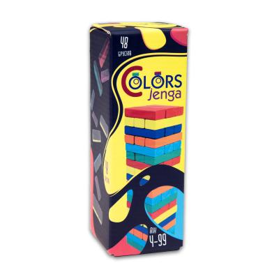 Купить НАСТОЛЬНАЯ ИГРА STRATEG ДЖЕНГА \"COLORS JENGA\" 48 БРУСКОВ (30717)