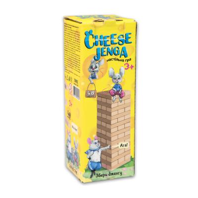 Купить НАСТОЛЬНАЯ ИГРА STRATEG ДЖЕНГА \"CHEESE JENGA\" 48 БРУСКОВ (30718)