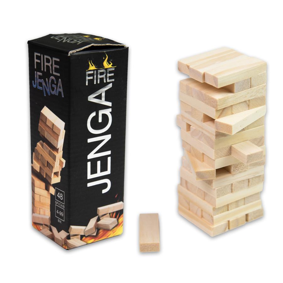 Придбати НАСТІЛЬНА ГРА STRATEG ДЖЕНГА \&QUOT;FIRE JENGA\&QUOT; 48 БРУСКІВ (30848)_1