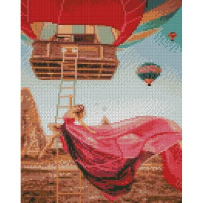 Купить АЛМАЗНАЯ МОЗАИКА STRATEG ПРЕМИУМ ПОДНИМАЯСЬ НА ШАР РАЗМЕРОМ 30Х40 СМ (HX511)