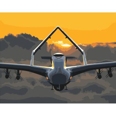 Придбати КАРТИНА ЗА НОМЕРАМИ STRATEG ПРЕМІУМ БАЙРАКТАР НА ЗАХОДІ СОНЦЯ РОЗМІРОМ 40Х50 СМ (DY261)