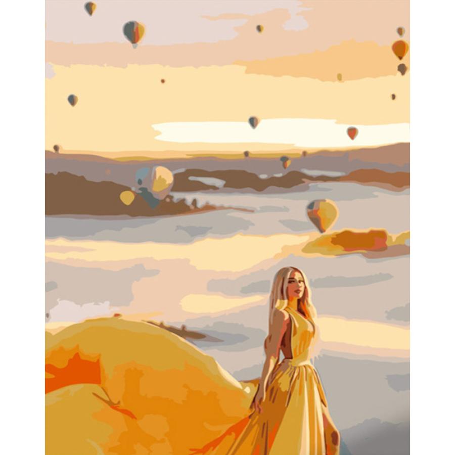 Купить КАРТИНА ПО НОМЕРАМ STRATEG ПРЕМИУМ ЛЕГКОСТЬ ЖЕЛТОГО РАЗМЕРОМ 40Х50 СМ (GS739)