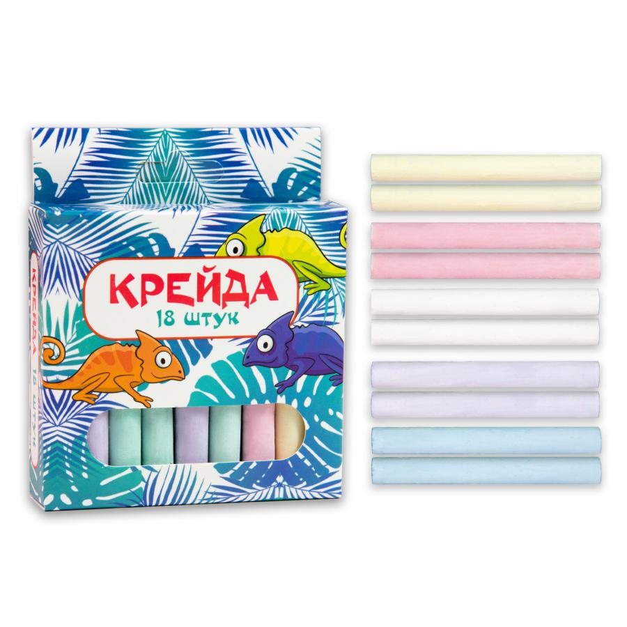 Придбати КРЕЙДА STRATEG МАЛЕНЬКА КРУГЛА РІЗНОКОЛЬОРОВА - 18 ШТУК (50107)_1