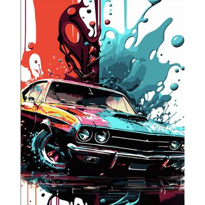 Придбати КАРТИНА ЗА НОМЕРАМИ STRATEG ПРЕМІУМ АВТО В ФАРБАХ РОЗМІРОМ 40Х50 СМ (DY414)