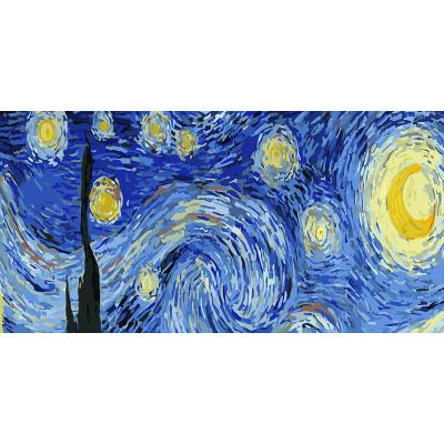 Купить КАРТИНА ПО НОМЕРАМ STRATEG ПРЕМИУМ ЗВЕЗДНАЯ НОЧЬ STRATEG РАЗМЕРОМ 50Х25 СМ (WW051)