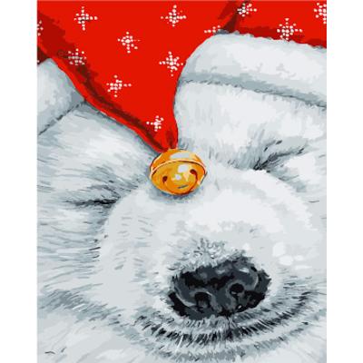 Придбати КАРТИНА ЗА НОМЕРАМИ STRATEG ПРЕМІУМ СОННИЙ ВЕДМІДЬ З ЛАКОМ ТА З РІВНЕМ РОЗМІРОМ 40Х50 СМ (GS1551)