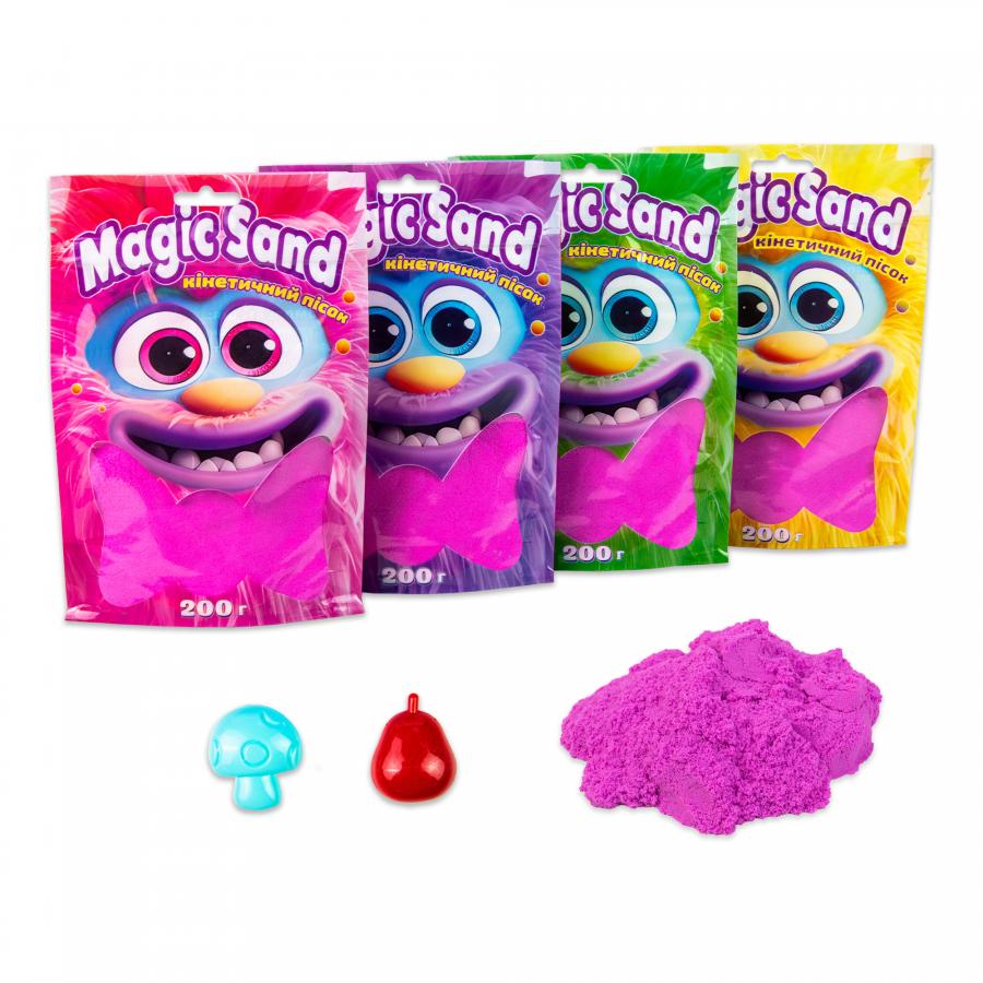 Купить КИНЕТИЧЕСКИЙ ПЕСОК STRATEG MAGIC SAND В ПАКЕТЕ 39401-4 ФИОЛЕТОВЫЙ, 0,200 КГ