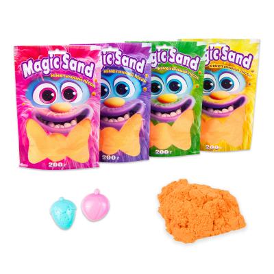Купить КИНЕТИЧЕСКИЙ ПЕСОК STRATEG MAGIC SAND В ПАКЕТЕ 39401-7 ОРАНЖЕВЫЙ, 0,200 КГ