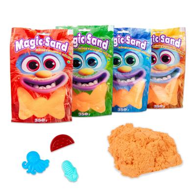 Купить КИНЕТИЧЕСКИЙ ПЕСОК STRATEG MAGIC SAND В ПАКЕТЕ 39402-7 ОРАНЖЕВЫЙ, 0,350 КГ