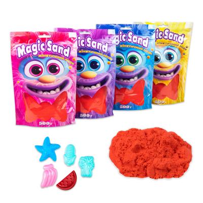Купить КИНЕТИЧЕСКИЙ ПЕСОК STRATEG MAGIC SAND В ПАКЕТЕ 39403-6 КРАСНЫЙ, 0,500 КГ