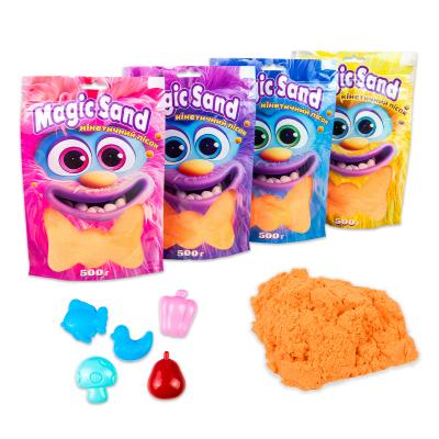 Купить КИНЕТИЧЕСКИЙ ПЕСОК STRATEG MAGIC SAND В ПАКЕТЕ 39403-7 ОРАНЖЕВЫЙ, 0,500 КГ