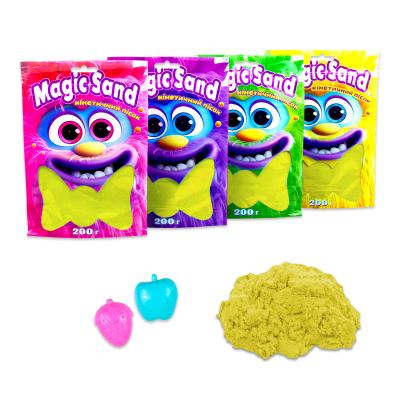 Купить КИНЕТИЧЕСКИЙ ПЕСОК STRATEG MAGIC SAND В ПАКЕТЕ 39401-5 ЖЕЛТЫЙ, 0,200 КГ