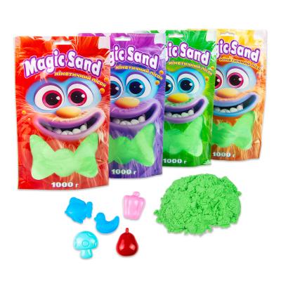 Купить КИНЕТИЧЕСКИЙ ПЕСОК STRATEG MAGIC SAND В ПАКЕТЕ 39404-2 ЗЕЛЕНЫЙ, 1 КГ