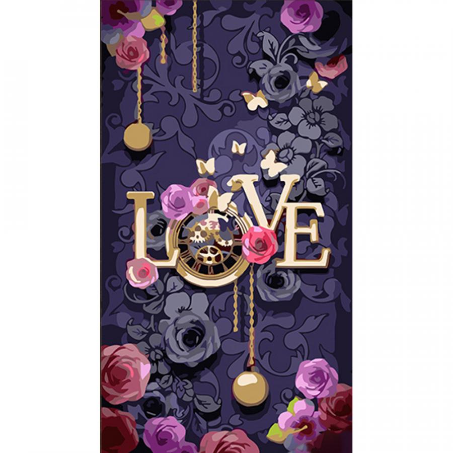 Придбати КАРТИНА ЗА НОМЕРАМИ STRATEG LOVE FLOWERS РОЗМІРОМ 50Х25 СМ (WW240)