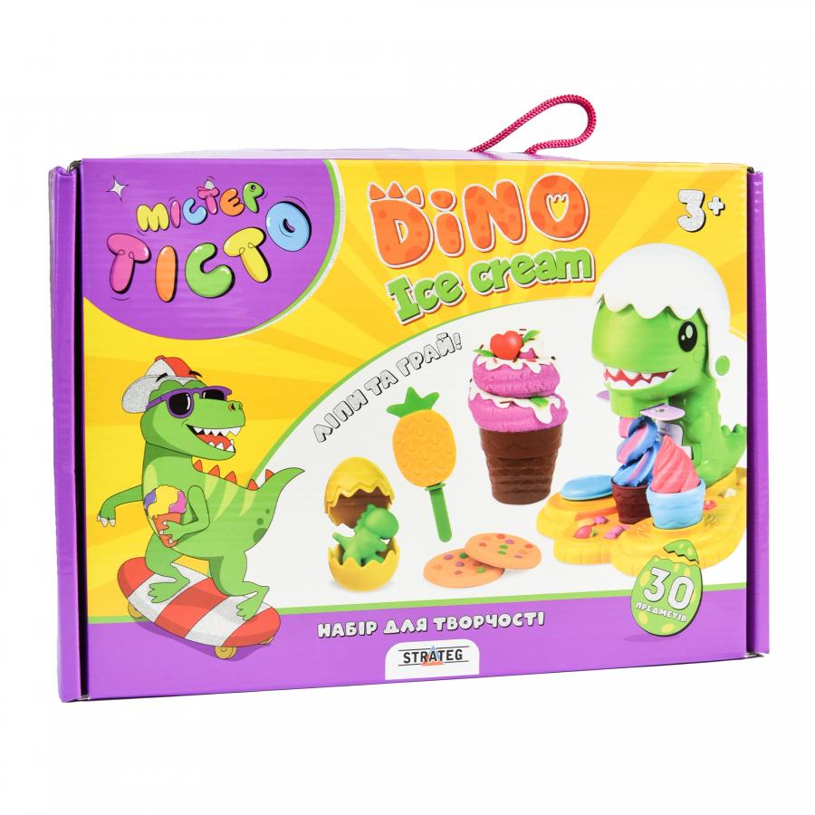 Купить НАБОР ДЛЯ ТВОРЧЕСТВА МИСТЕР ТЕСТО DINO ICE CREAM STRATEG НА УКРАИНСКОМ ЯЗЫКЕ (41024)