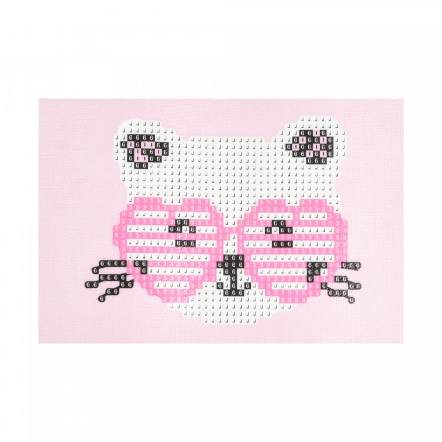 Купить АЛМАЗНАЯ МОЗАИКА STRATEG ПРЕМИУМ КОТЕНОК В ОЧКАХ БЕЗ ПОДРАМНИКА РАЗМЕРОМ 10Х15 СМ (YAB21184)