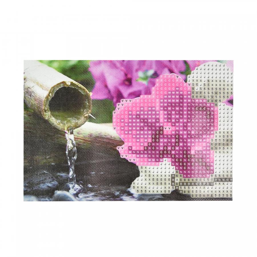 Купить АЛМАЗНАЯ МОЗАИКА STRATEG ПРЕМИУМ ОРХИДЕЯ СРЕДИ КАМНЕЙ БЕЗ ПОДРАМНИКА РАЗМЕРОМ 10Х15 СМ (YAB28539)