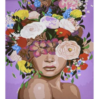 Купить КАРТИНА ПО НОМЕРАМ STRATEG ПРЕМИУМ ЦВЕТОЧНЫЙ ВЗГЛЯД С ЛАКОМ И УРОВНЕМ РАЗМЕРОМ 30Х40 СМ (SS6465)