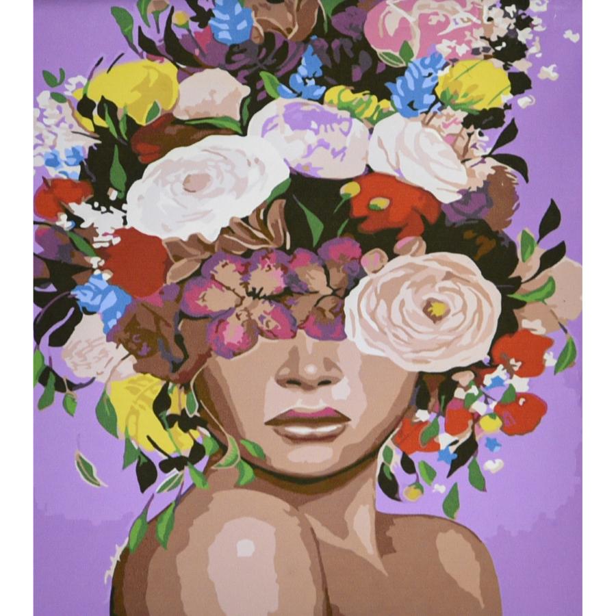 Купить КАРТИНА ПО НОМЕРАМ STRATEG ПРЕМИУМ ЦВЕТОЧНЫЙ ВЗГЛЯД С ЛАКОМ И УРОВНЕМ РАЗМЕРОМ 30Х40 СМ (SS6465)