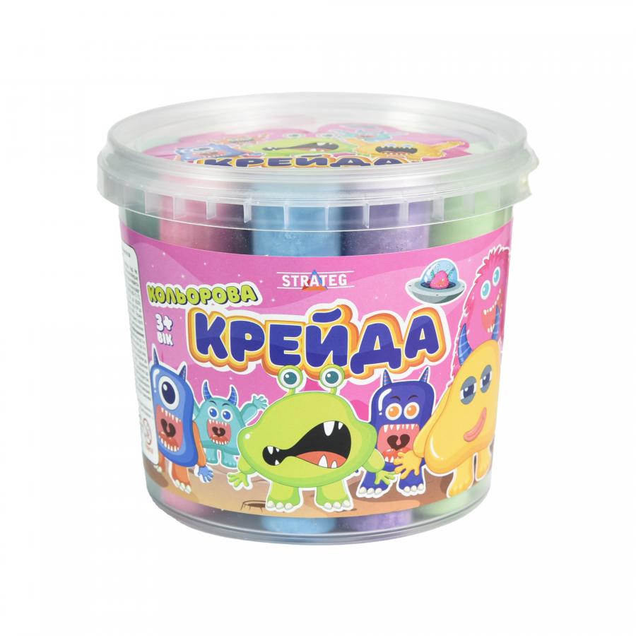 Придбати КРЕЙДА ВЕЛИКА КРУГЛА - 16 ШТУК STRATEG РІЗНОКОЛЬОРОВА (50138)