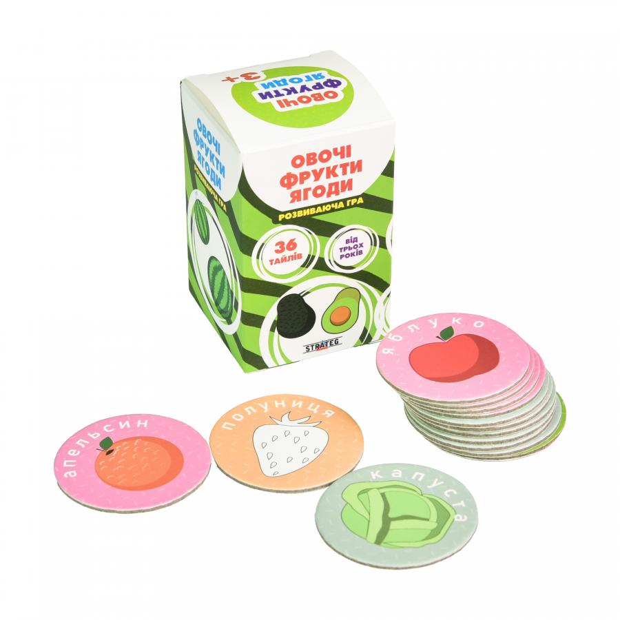 Придбати НАСТІЛЬНА ГРА STRATEG ОВОЧІ, ФРУКТИ, ЯГОДИ РОЗВИВАЮЧА УКРАЇНСЬКОЮ МОВОЮ (30772)_1 Придбати НАСТІЛЬНА ГРА STRATEG ОВОЧІ, ФРУКТИ, ЯГОДИ РОЗВИВАЮЧА УКРАЇНСЬКОЮ МОВОЮ (30772)_1