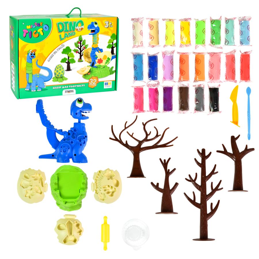 Купить НАБОР ДЛЯ ТВОРЧЕСТВА МИСТЕР ТЕСТО DINO LAND STRATEG НА УКРАИНСКОМ ЯЗЫКЕ (41035)_1