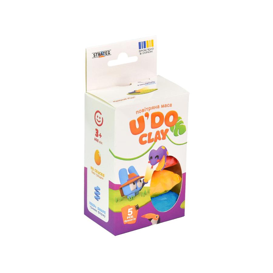 Купить НАБОР ДЛЯ ТВОРЧЕСТВА "U'DO CLAY 5 ШТ." БРИКЕТ 10 Г (УКР) 30843_6