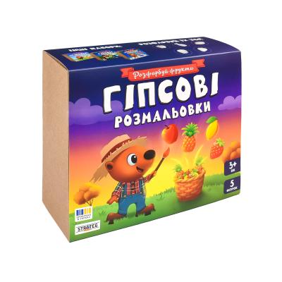 Купить НАБОР ДЛЯ ТВОРЧЕСТВА STRATEG ГИПСОВЫЕ РАСКРАСКИ: РАСКРАСЬ ФРУКТЫ (30989)