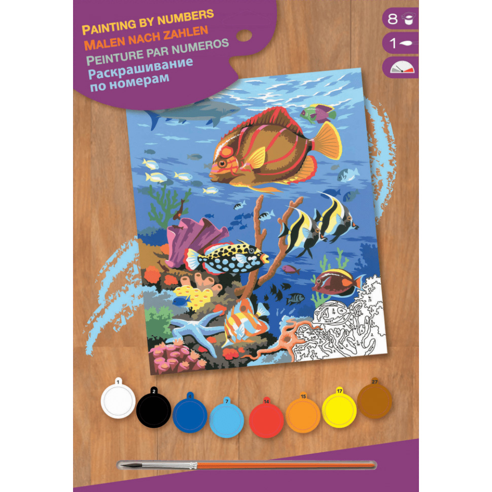 sequin art    JUNIOR Coral Scene, 3023 , Sequin Art (SA0032)